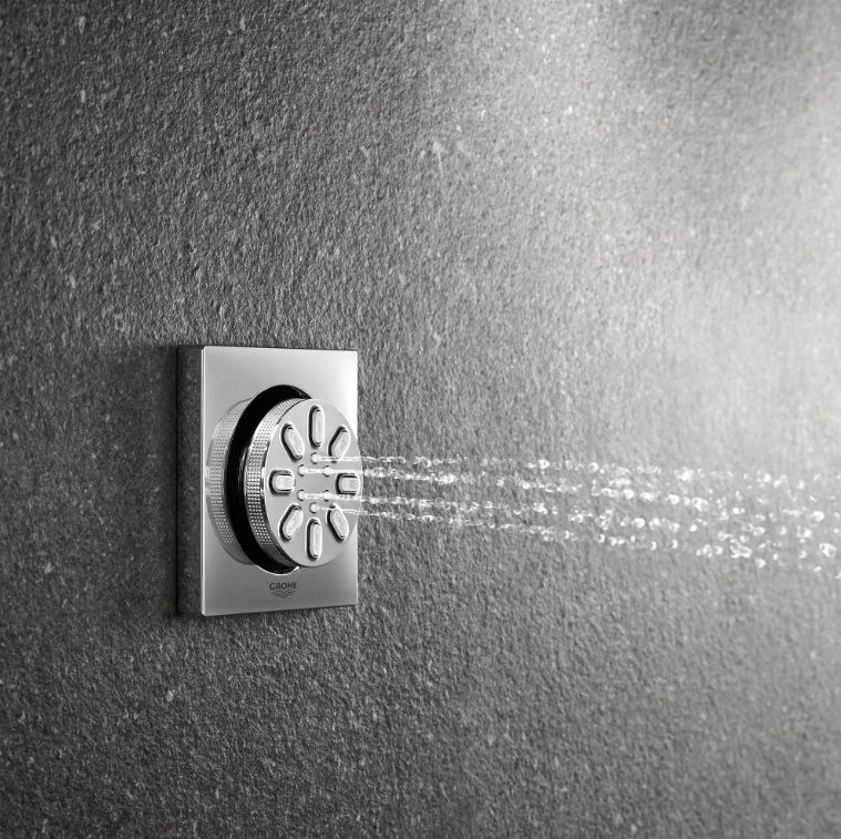 Grohe 26745000 Rainshower Aqua 0.9 GPM 2-Spray Square Body Jet Spray In StarLight Chrome 6 Grohe 26745000 Rainshower Aqua 0.9 GPM 2-Spray Square Body Jet Spray In StarLight Chrome - Image 4