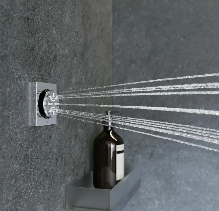 Grohe 26745000 Rainshower Aqua 0.9 GPM 2-Spray Square Body Jet Spray In StarLight Chrome 8 Grohe 26745000 Rainshower Aqua 0.9 GPM 2-Spray Square Body Jet Spray In StarLight Chrome - Image 6