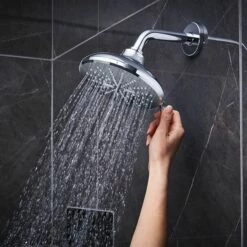 Grohe 26789000 Rainshower Smartactive Shower Head, 6-1/2" - 3 Sprays, 1.75 GPM In Starlight Chrome -AF SUPPLY Sales Store 26789000 12