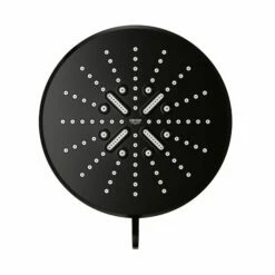 Grohe 267892430 Rainshower SmartActive 1.75 GPM 3-Spray Patterns 6.5" Round Wall Mount Fixed Shower Head In Matte Black (Shower Arm Sold Separately) -AF SUPPLY Sales Store 267892430 2 1