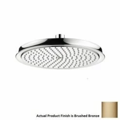 Hansgrohe 26921141 Raindance Classic Showerhead 240 1-Jet PowderRain, 2.5 GPM In Brushed Bronze