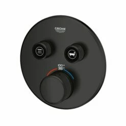 Grohe 291372430 Grohtherm 7.7 GPM Smart Control Dual Function 1-Handle Thermostatic Trim With Control Module In Matte Black (Valve Not Included) (Rough-in Sold Separately) 10 Grohe 291372430 Grohtherm 7.7 GPM Smart Control Dual Function 1-Handle Thermostatic Trim With Control Module In Matte Black (Valve Not Included) (Rough-in Sold Separately) -AF SUPPLY Sales Store 291372430 2