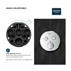 Grohe 291372430 Grohtherm 7.7 GPM Smart Control Dual Function 1-Handle Thermostatic Trim With Control Module In Matte Black (Valve Not Included) (Rough-in Sold Separately) 14 Grohe 291372430 Grohtherm 7.7 GPM Smart Control Dual Function 1-Handle Thermostatic Trim With Control Module In Matte Black (Valve Not Included) (Rough-in Sold Separately) -AF SUPPLY Sales Store 291372430 5