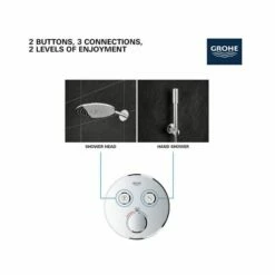 Grohe 291372430 Grohtherm 7.7 GPM Smart Control Dual Function 1-Handle Thermostatic Trim With Control Module In Matte Black (Valve Not Included) (Rough-in Sold Separately) 13 Grohe 291372430 Grohtherm 7.7 GPM Smart Control Dual Function 1-Handle Thermostatic Trim With Control Module In Matte Black (Valve Not Included) (Rough-in Sold Separately) -AF SUPPLY Sales Store 291372430 6