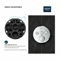 Grohe 291382430 Grohtherm 9.5 GPM Smart Control Triple Function 1-Handle Thermostatic Trim Kit With Control Module In Matte Black (Rough-in Sold Separately) -AF SUPPLY Sales Store 291382430 5