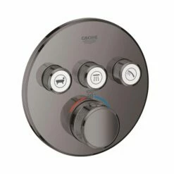 Grohe 29138A00 Grohtherm Smartcontrol Triple Function Thermostatic Valve Trim In Hard Graphite