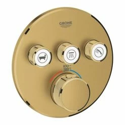 Grohe 29138GN0 Grohtherm Smartcontrol Triple Function Thermostatic Valve Trim In Brushed Cool Sunrise -AF SUPPLY Sales Store 29138gn0 1