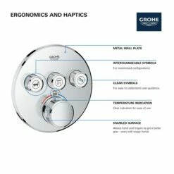 Grohe 29138GN0 Grohtherm Smartcontrol Triple Function Thermostatic Valve Trim In Brushed Cool Sunrise -AF SUPPLY Sales Store 29138gn0 5