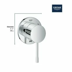 Grohe 292032431 Essence New 3-Way Diverter Trim In Matte Black (Rough-in Sold Separately) -AF SUPPLY Sales Store 292032431 4