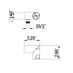 Nikles 2972N05N Techno Wall Bracket Swivel Water Outlet In Polished Chrome