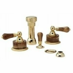 Phylrich K4271/24D K4271_24D - Regent Four Hole Bidet Set W/Vertical Spray, Brown Onyx Handle