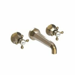 Newport Brass 3-1221/06 Metropole Wall Mount Lavatory Faucet In Antique Brass