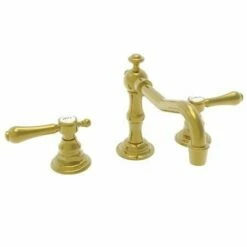 Newport Brass 1030/01 Double Handle Widespread Bathroom Faucet With Metal Lever Handles From The 1030, Forever Brass