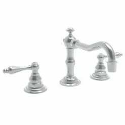 Newport Brass 930L/15 930L Chesterfield Double Handle Widespread Lavatory Faucet With Me, Polished Nickel