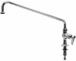 T&S Brass B-0205 Single Pantry Faucet With Single Hold Base, Deck Mount And 18-Inch Swing Nozzle