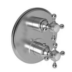 Newport Brass 3-1763TR/26 Victoria 1/2" Round Thermostatic Trim Plate With Handle In Polished Chrome