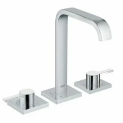 Grohe 2019100A Allure 8 In. Widespread 2-Handle Bathroom Faucet With Lever Handles - 1.2 GPM