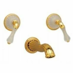 Phylrich WL234/014 WL234_014 - Mirabella Frosted Crystal Handles, Wall Mounted Lavatory Faucet