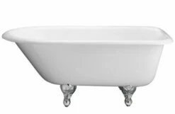 Barclay CTR60-WH-WH 60 Inch Cast Iron Roll Top Clawfoot Tub