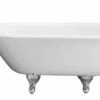 Barclay CTR60-WH-CP 60 Inch Cast Iron Roll Top Clawfoot Tub