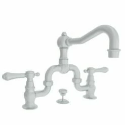 Newport Brass 1030B/15S 1030B Chesterfield Double Handle Widespread Lavatory Faucet With M, Satin Nickel
