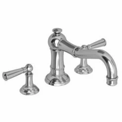 Newport Brass 3-2476/26 3-2476 Double Handle Deck Mounted Roman Tub Filler With Tub Spout, Polished Chrome