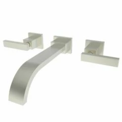 Newport Brass 3-2041/15S Secant Wall Mounted Bathroom Faucet With Double Handles Finish: Satin Nickel