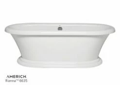 Americh RI6635T-WH Rianna 6635 Freestanding Soaker Tub