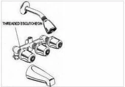 Gerber G0048030 Classic 3 Handle Tub And Shower