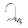 T&S Brass B-0346 Wall-Mount Double Pantry Faucet With 3-3/8-Inch Centers, Swivel Gooseneck And Lever Handles -AF SUPPLY Sales Store 31S30HpexjL