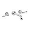 Newport Brass 3-2551/15S 3-2551 Ithaca Double Handle Wall-Mounted Lavatory Faucet With Meta, Satin Nickel