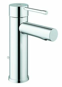 Grohe 3221600A Essence New Single-Handle Single-Hole Low Arc Bathroom Faucet, Metallic