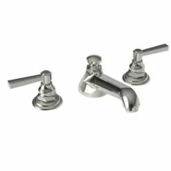 Newport Brass 910/15 Polished Nickel 3 Hole Widespread Brass Bathroom Faucet With Pop Up Drain Assembly