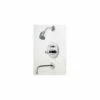 Porcher 5450602.002 Tub And Shower Pressure Balance Trim With Lever Handle In Polished Chrome