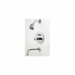 Porcher 5450602.002 Tub And Shower Pressure Balance Trim With Lever Handle In Polished Chrome