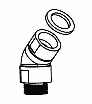 Moen 1417PW Roman Tub Hand Shower Elbow In White 3 Moen 1417PW Roman Tub Hand Shower Elbow In White