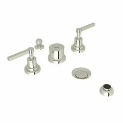 Rohl A2260LMPN Avanti Lombardia Five Hole Bidet Faucet In Polished Nickel
