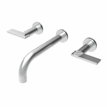Newport Brass 3-2481/24 Priya Bathroom Faucet Wall Mounted With Metal Lever Handles, Polished Gold 3 Newport Brass 3-2481/24 Priya Bathroom Faucet Wall Mounted With Metal Lever Handles, Polished Gold