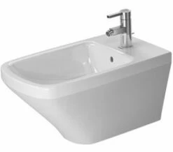 Duravit 2286150000 DuraStyle Bidet Wall Mounted With Overflow, With Tap Platform 14 5/8 Inch X 24 3/8 Inch, Concealed Fixation