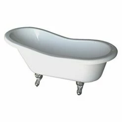 Barclay ADTS60-BQ-CP Double Acrylic Slipper Claw Foot Tub 60-Inch