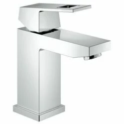 Grohe 2313300A Eurocube S-Size Single-Handle Single-Hole Bathroom Faucet Less Drain - 1.2 GPM