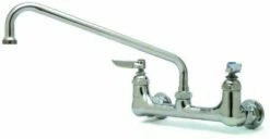 T&S Brass B-0231-CR 8 Wall Mount Faucet With 1/2-Inch Npt Female Inlets, Ceramic Cartridges And 12-Inch Swing Nozzle