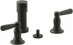Kohler 10586-4-2BZ K- Bancroft Vertical Spray Bidet Faucet With Lever Handles, Oil-Rubbed Bronze