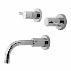 Newport Brass 3-1505/52 Matte White East Linear Double Handle Tub Faucet Trim With Metal Lever Handles