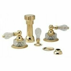 Phylrich K4181/004 K4181_004 - Regent Four Hole Bidet Set W/Vertical Spray Cut Crystal Handles