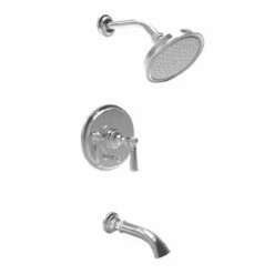 Newport Brass 3-2452BP/56 Sutton Balanced Pressure Tub And Shower Trim Set In Flat Black