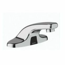 Sloan 3315137BT Optima EBF650-BAT-BDM-CP 0.5 GPM Optima Battery Powered Deck Mounted Low Integrated Base Body Faucet With Multi-Laminar Spray In Polished Chrome