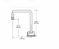 Sloan 3365421 Optima Hardwired-Powered Deck-Mounted Gooseneck Body Faucet