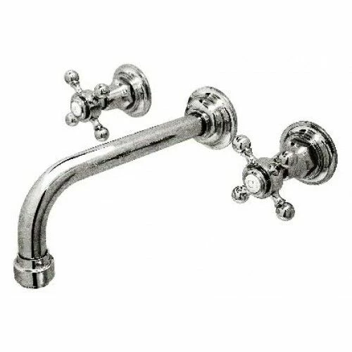 Harrington Brass Works 35-777T-20-014 Monterey Cross Wall Mount Lavatory Trim Faucet Drain Not Included In Polished Nickel 3 Harrington Brass Works 35-777T-20-014 Monterey Cross Wall Mount Lavatory Trim Faucet Drain Not Included In Polished Nickel