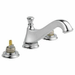 Delta 3595LF-MPU-LHP Cassidy Two Handle Widespread Bathroom Faucet - Low Arc Spout - Less Handles In Chrome